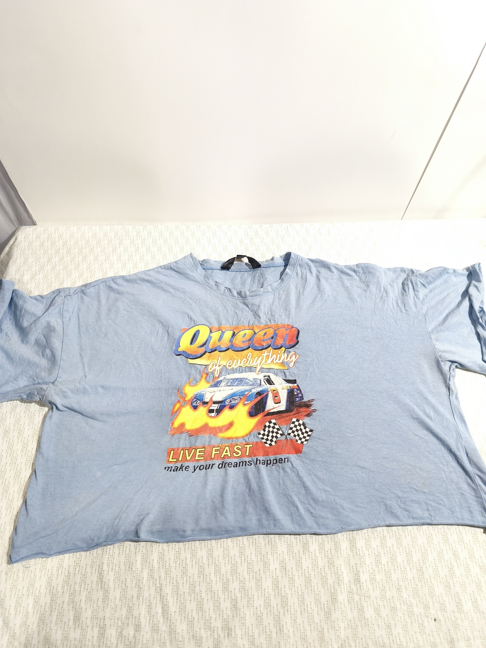 Queen of Everything Light Blue Kids' Graphic Tee - Racing Flame